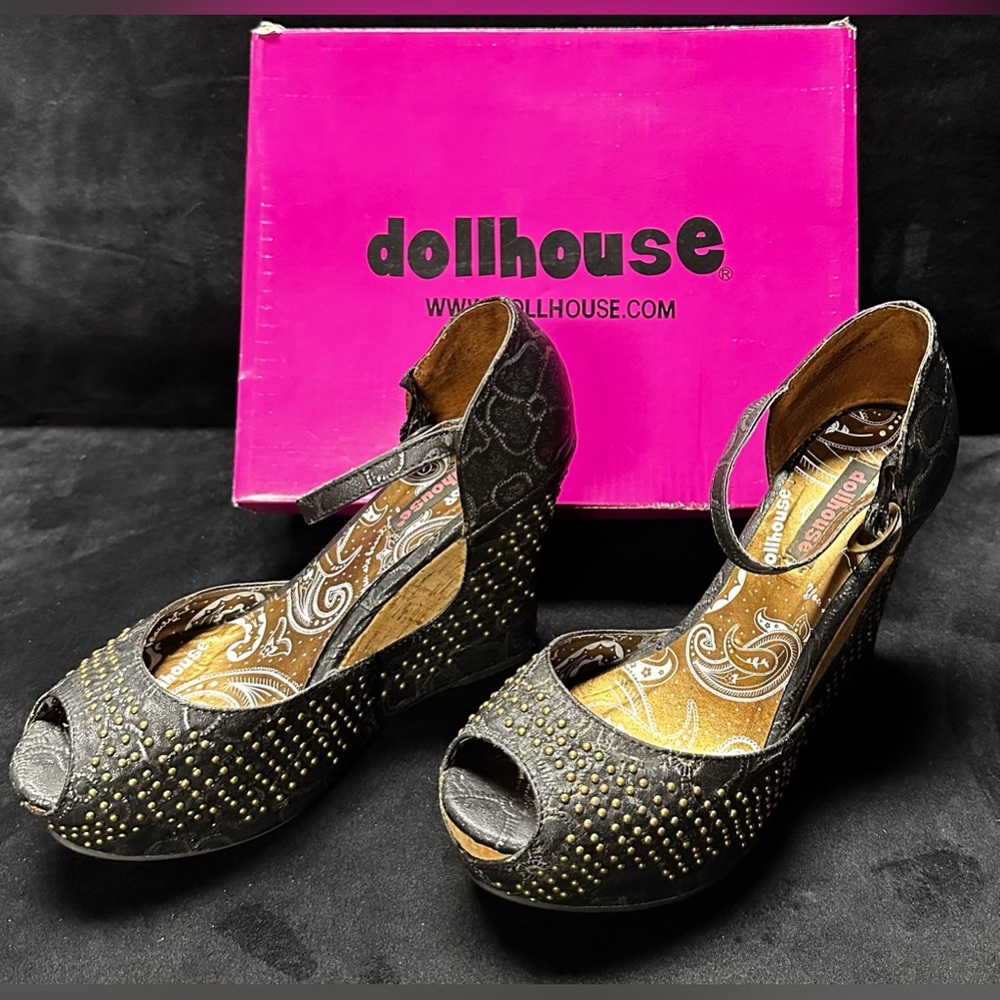 Vintage Dollhouse Kendra wedge sz 8 - Picture 2 of 9